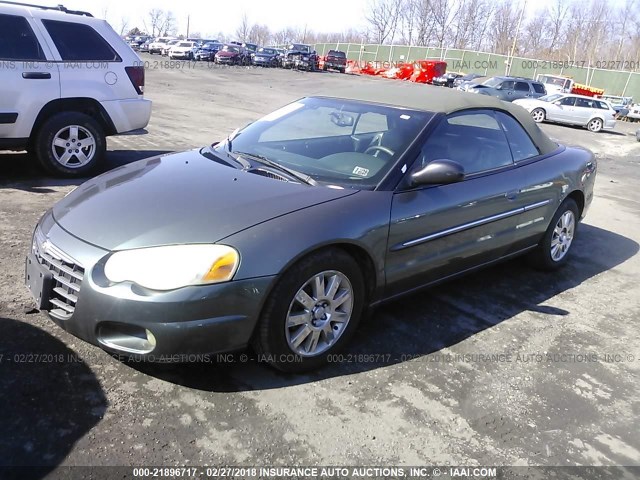 1C3EL65RX4N244226 - 2004 CHRYSLER SEBRING LIMITED GREEN photo 2