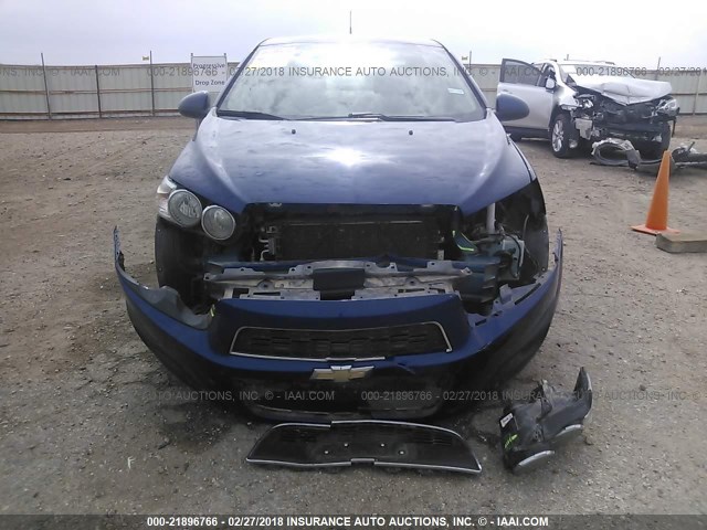 1G1JC5SH8E4114087 - 2014 CHEVROLET SONIC LT BLUE photo 6