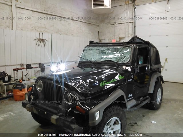 1J4FA49S26P702222 - 2006 JEEP WRANGLER / TJ SPORT BLACK photo 6