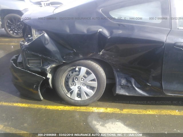 2HGFG3B53CH557437 - 2012 HONDA CIVIC LX BLACK photo 6
