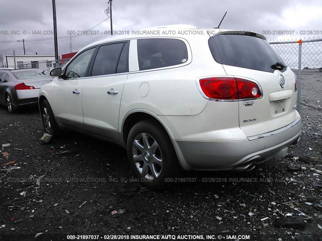 5GAEV237X8J109343 - 2008 BUICK ENCLAVE CXL WHITE photo 3