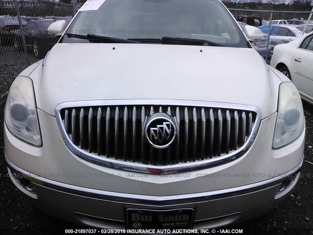 5GAEV237X8J109343 - 2008 BUICK ENCLAVE CXL WHITE photo 6