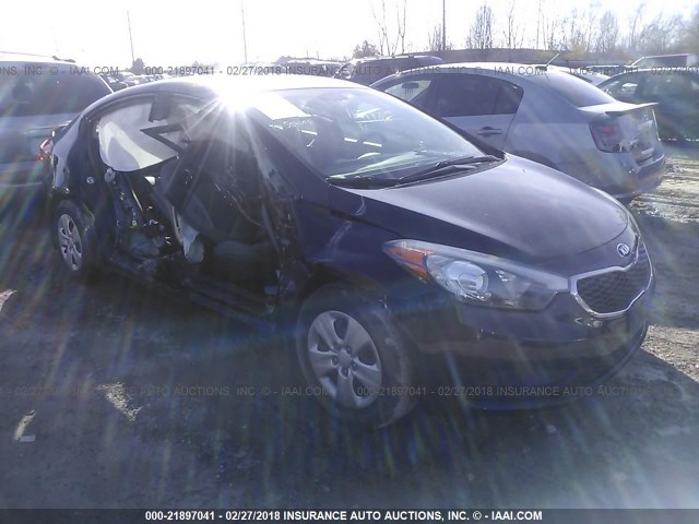 KNAFK4A62F5393460 - 2015 KIA FORTE LX BLACK photo 1