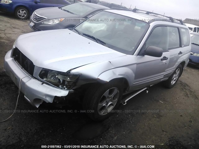 JF1SG65694H701282 - 2004 SUBARU FORESTER 2.5XS ვერცხლისფერი ფოტო 2