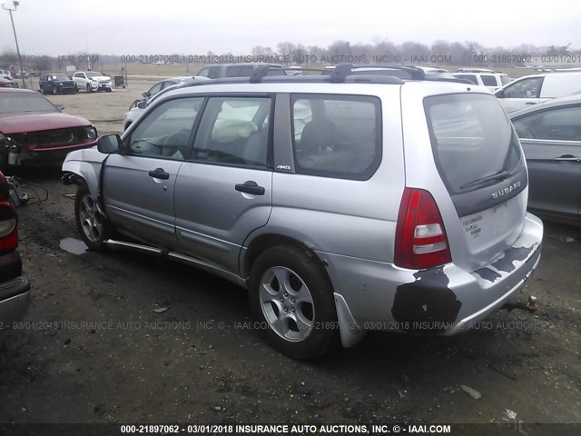 JF1SG65694H701282 - 2004 SUBARU FORESTER 2.5XS SILVER photo 3