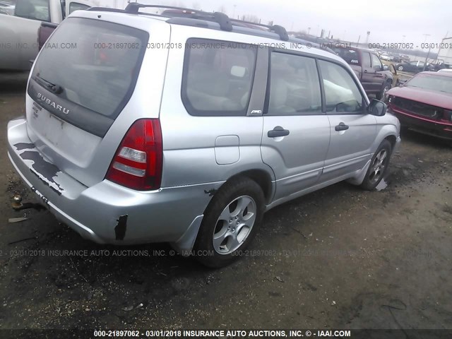 JF1SG65694H701282 - 2004 SUBARU FORESTER 2.5XS SILVER photo 4