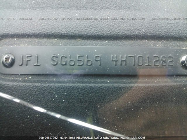 JF1SG65694H701282 - 2004 SUBARU FORESTER 2.5XS ვერცხლისფერი ფოტო 9