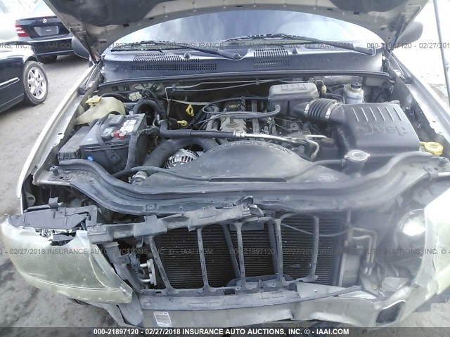 1J4GX48S54C231840 - 2004 JEEP GRAND CHEROKEE LAREDO/COLUMBIA/FREEDOM GOLD photo 10