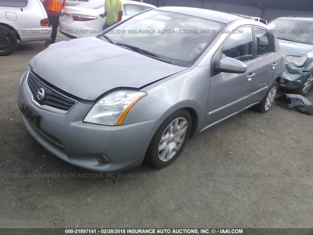 3N1AB6AP2BL702410 - 2011 NISSAN SENTRA 2.0/2.0S/SR/2.0SL GRAY photo 2