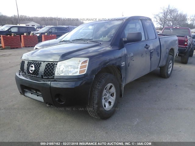 1N6AA06B14N573828 - 2004 NISSAN TITAN XE/SE/LE BLACK photo 2