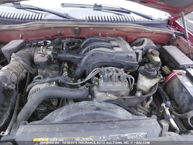 1FMZU73K84UB95440 - 2004 FORD EXPLORER XLT/XLT SPORT/NBX RED photo 10
