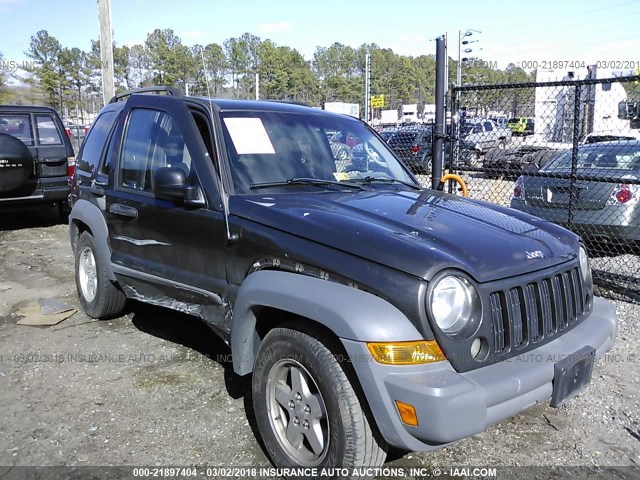 1J4GL48K55W572022 - 2005 JEEP LIBERTY SPORT GRAY photo 6