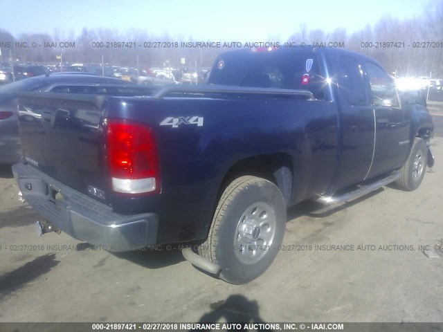 1GTEK19C59Z165053 - 2009 GMC SIERRA K1500 BLUE photo 4