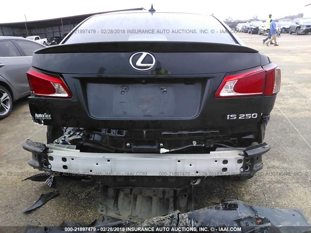 JTHBF5C26C5169866 - 2012 LEXUS IS 250 BLACK photo 6