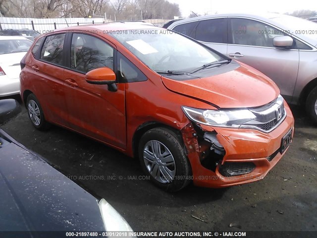 3HGGK5H45JM703669 - 2018 HONDA FIT LX ORANGE photo 1