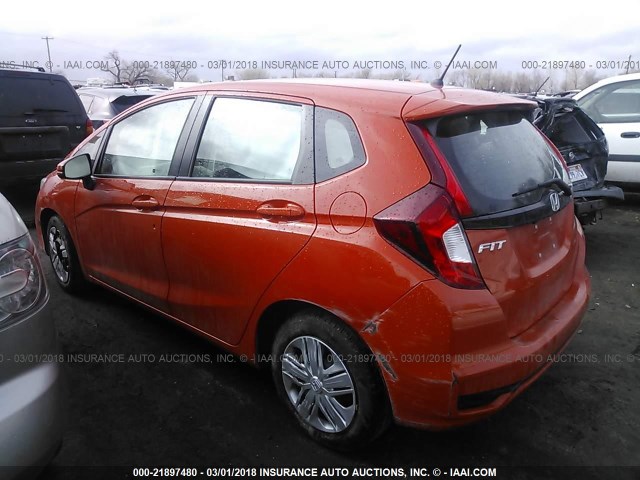 3HGGK5H45JM703669 - 2018 HONDA FIT LX ORANGE photo 3