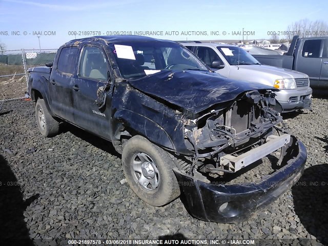 5TEJU62N28Z483247 - 2008 TOYOTA TACOMA DOUBLE CAB PRERUNNER BLACK photo 1