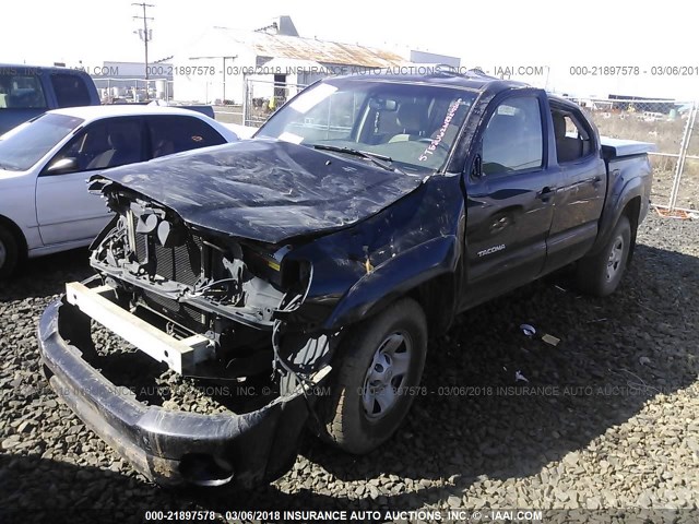 5TEJU62N28Z483247 - 2008 TOYOTA TACOMA DOUBLE CAB PRERUNNER BLACK photo 2