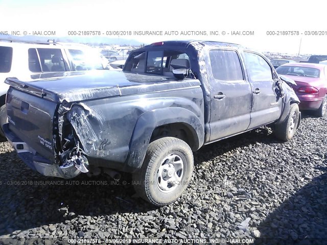 5TEJU62N28Z483247 - 2008 TOYOTA TACOMA DOUBLE CAB PRERUNNER BLACK photo 4