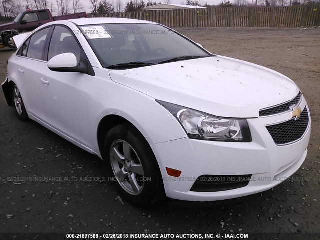 1G1PC5SB7E7160160 - 2014 CHEVROLET CRUZE LT WHITE photo 1