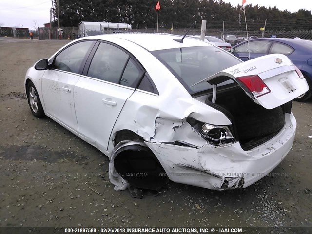 1G1PC5SB7E7160160 - 2014 CHEVROLET CRUZE LT WHITE photo 3