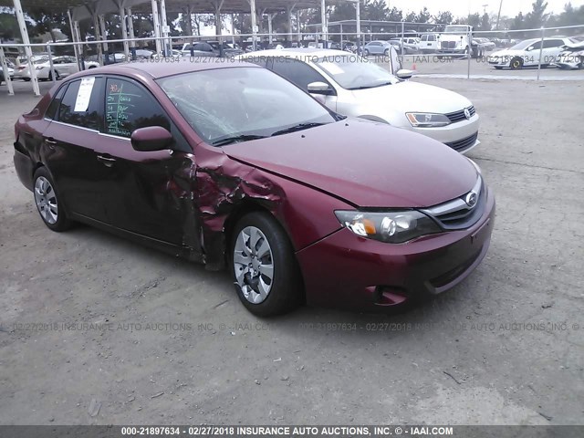 JF1GE6A67AH500977 - 2010 SUBARU IMPREZA 2.5I BURGUNDY photo 1