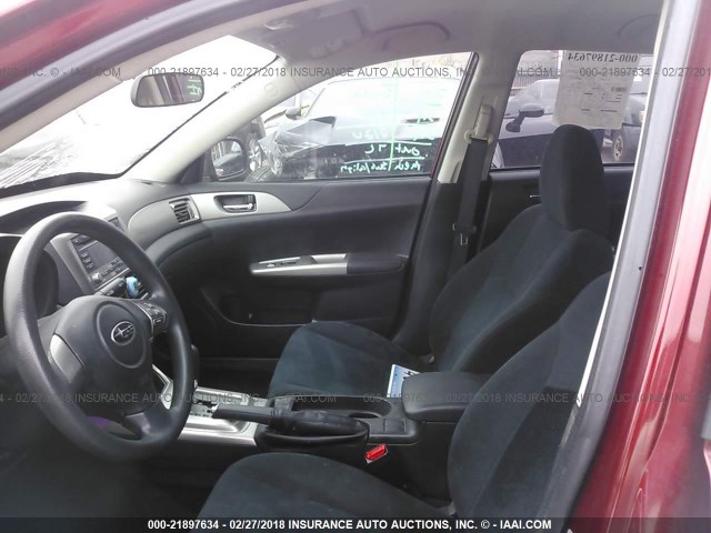 JF1GE6A67AH500977 - 2010 SUBARU IMPREZA 2.5I BURGUNDY photo 5