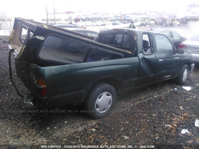 4TAVL52NXXZ561620 - 1999 TOYOTA TACOMA XTRACAB GREEN photo 4