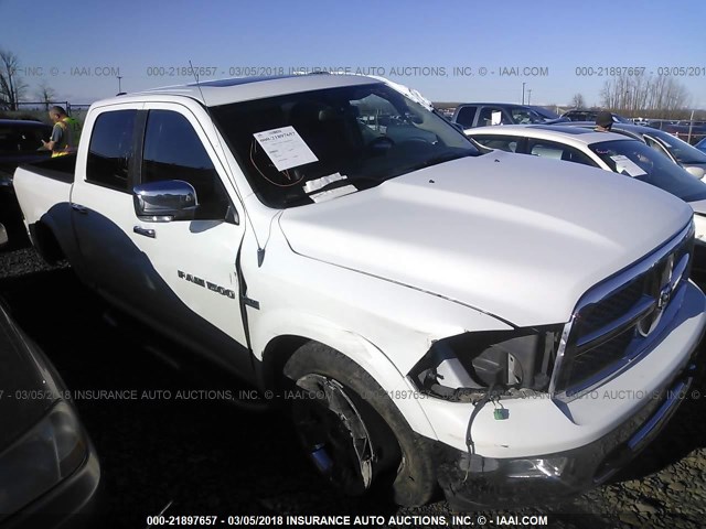 1C6RD7NT7CS163476 - 2012 DODGE RAM 1500 LARAMIE WHITE photo 1