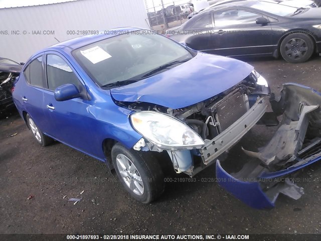 3N1CN7AP7EL824965 - 2014 NISSAN VERSA S/S PLUS/SV/SL Dark Blue photo 1