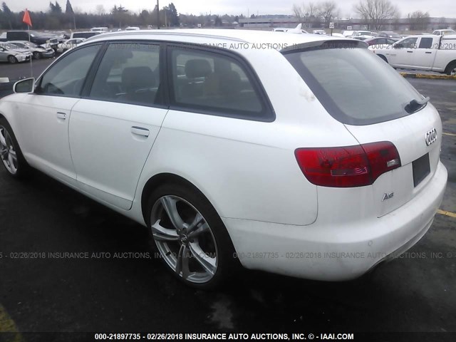 WAUKH74F28N064478 - 2008 AUDI A6 AVANT QUATTRO WHITE photo 3