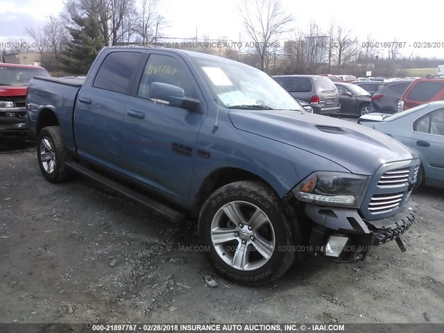 1C6RR7MT9FS753623 - 2015 RAM 1500 SPORT BLUE photo 1