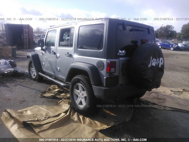 1C4BJWDG8GL328341 - 2016 JEEP WRANGLER UNLIMITE SPORT GRAY photo 3