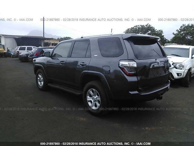 JTEBU5JR2G5373279 - 2016 TOYOTA 4RUNNER SR5 PREM/LTDL/TRAIL/TRD GRAY photo 3