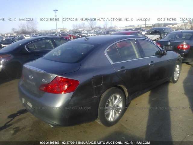 JN1DV6AR5CM860818 - 2012 INFINITI G25 GRAY photo 4