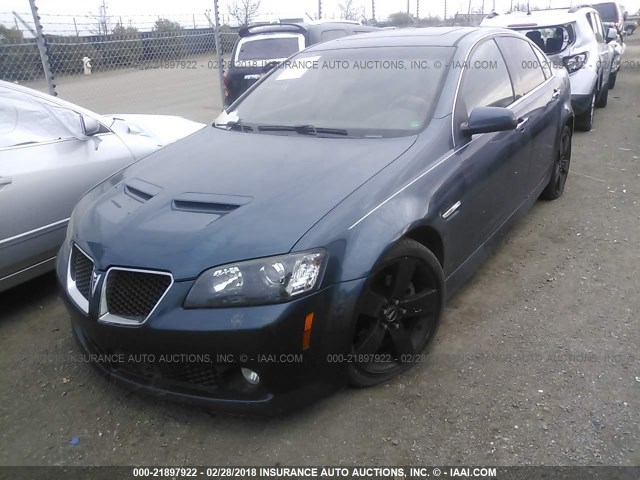 6G2EC57Y89L159860 - 2009 PONTIAC G8 GT TEAL photo 2