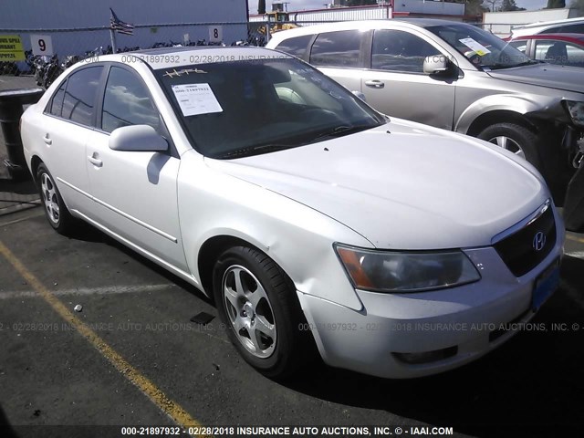 5NPEU46F56H130042 - 2006 HYUNDAI SONATA GLS/LX WHITE photo 1