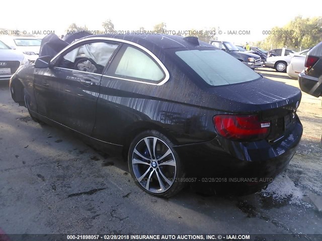 WBA1F5C58FV256614 - 2015 BMW 228 I BLACK photo 3