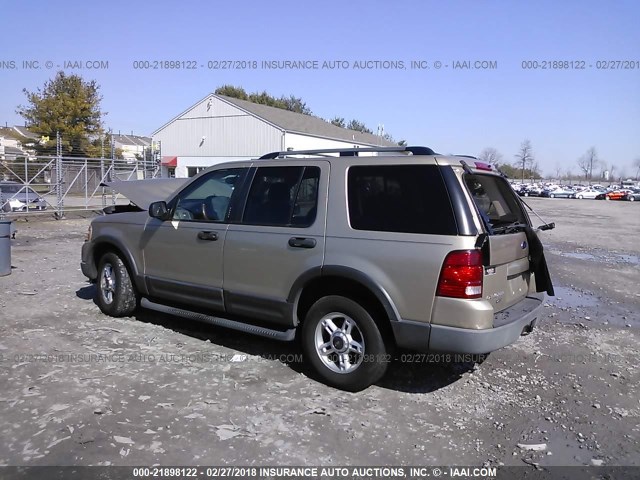 1FMZU73K83UA82537 - 2003 FORD EXPLORER XLT/XLT SPORT/NBX GOLD photo 3