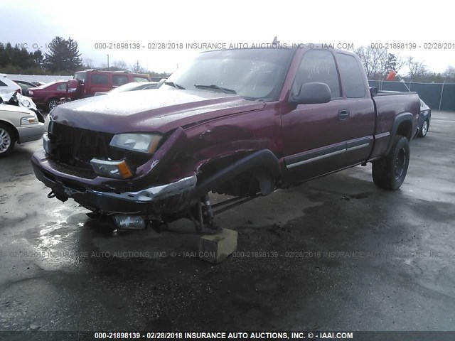 1GCEK19B96Z171019 - 2006 CHEVROLET SILVERADO K1500 MAROON photo 2