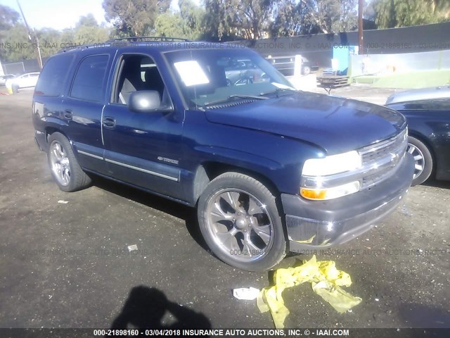 1GNEC13T11R198617 - 2001 CHEVROLET TAHOE C1500 BLUE photo 1