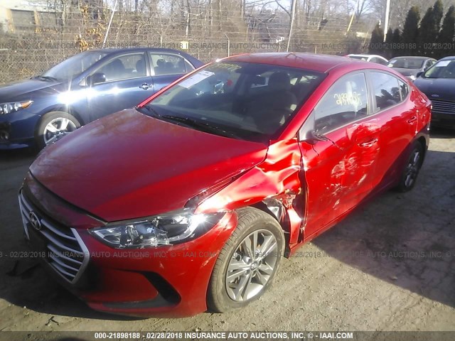 5NPD84LFXHH130027 - 2017 HYUNDAI ELANTRA SE/VALUE/LIMITED RED photo 2