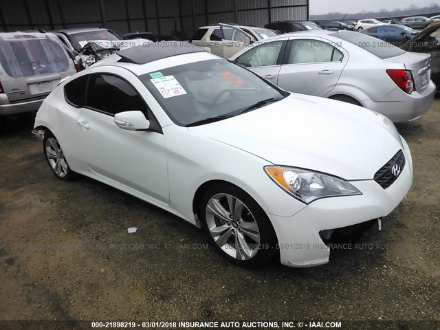 KMHHU6KH3AU022058 - 2010 HYUNDAI GENESIS COUPE 3.8L WHITE photo 1