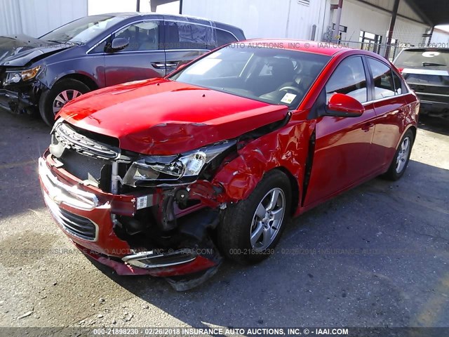 1G1PE5SB2G7225459 - 2016 CHEVROLET CRUZE LIMITED LT RED photo 2