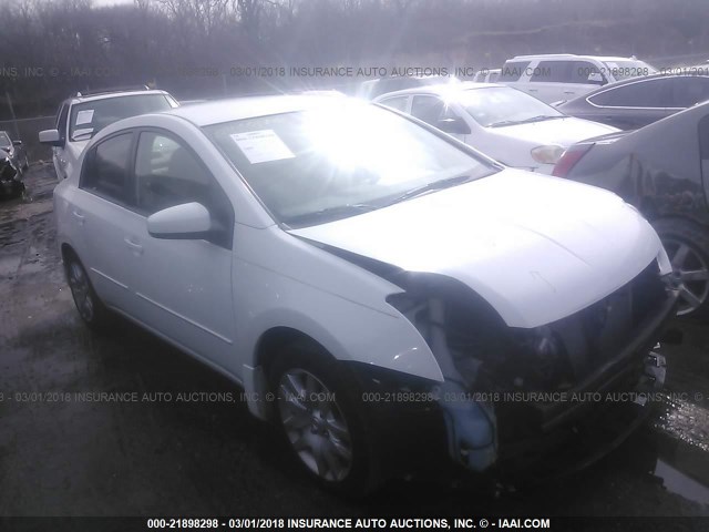 3N1AB61E19L654875 - 2009 NISSAN SENTRA 2.0/2.0S/2.0SL WHITE photo 1