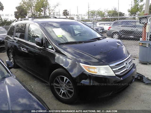 5FNRL5H64BB037271 - 2011 HONDA ODYSSEY EXL BLACK photo 1