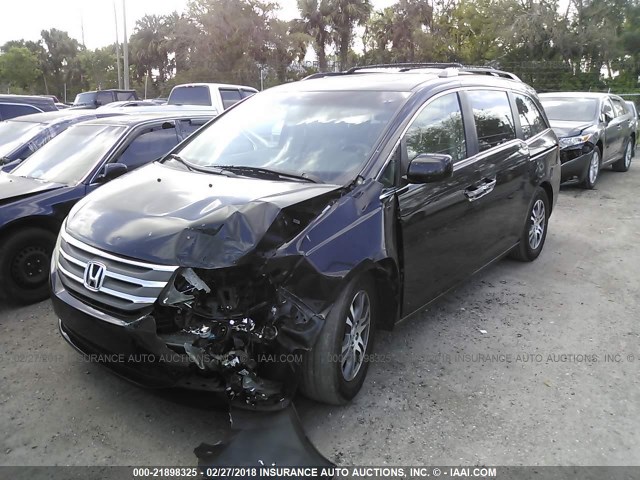 5FNRL5H64BB037271 - 2011 HONDA ODYSSEY EXL შავი ფოტო 2