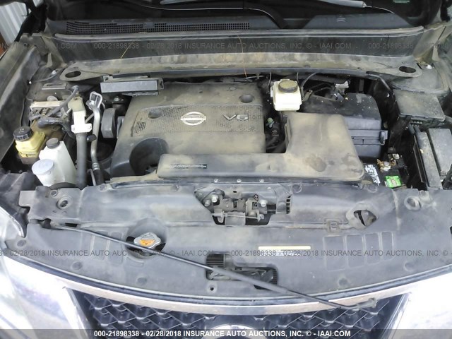 5N1AR2MN7DC660791 - 2013 NISSAN PATHFINDER S/SV/SL/PLATINUM 黑色 照片 10