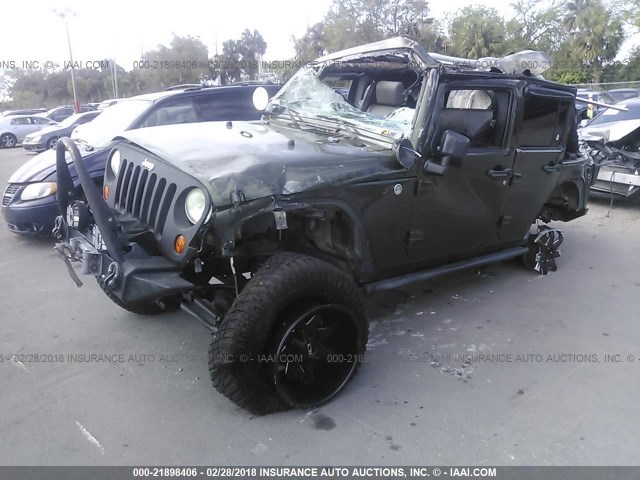 1J4GA39127L199709 - 2007 JEEP WRANGLER X GREEN photo 2