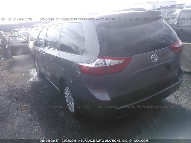 5TDYK3DC3GS756755 - 2016 TOYOTA SIENNA XLE/LIMITED GRAY photo 3